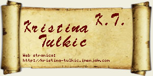 Kristina Tulkić vizit kartica